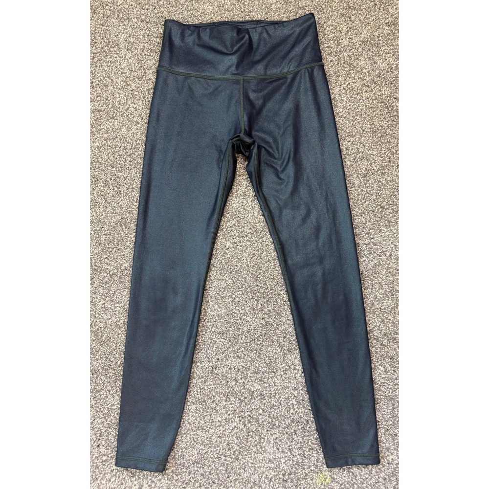 Athleta Elation Ultra High Rise Tight Women XS Black Shimmer Leggings Yoga Edgy